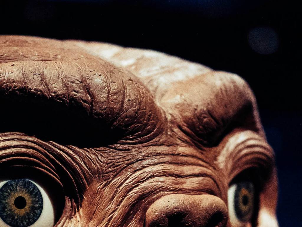 Film prop of ET at the Academy Museum of Motion Pictures in Los Angeles