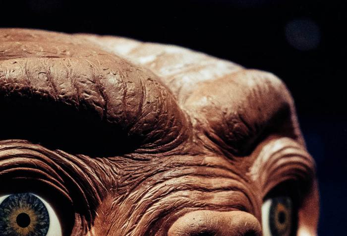 Film prop of ET at the Academy Museum of Motion Pictures in Los Angeles